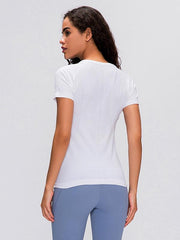 Wrap Solid Breathable Yoga Tees