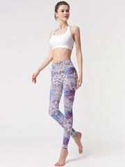 High-Waist Printed Sports Leggings