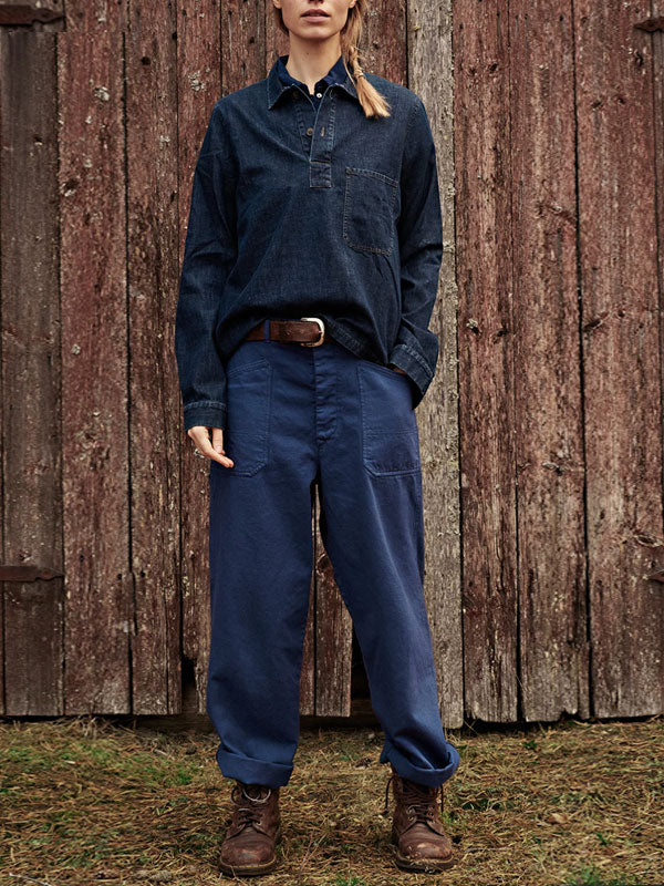 Simple Vintage Workwear Women's Pants