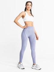 Skinny Wrap Yoga Bottoms High-Waisted Solid Color Leggings