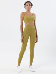 High-Waisted Pockets Solid Color Yoga Bottoms