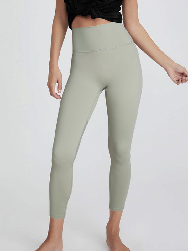 High-Waist Hip-Lifting  Peach Hip Tight-Fitting Mesh Quick-Drying Fitness Leggings