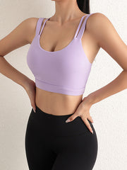 Cross Strap Solid Color Yoga Tank