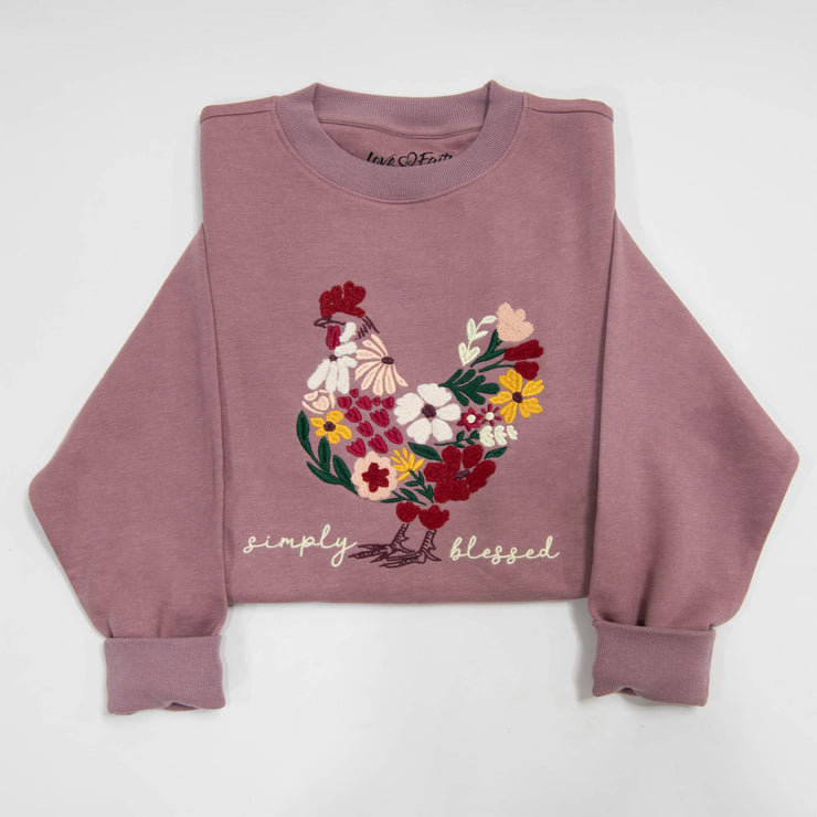 Simply Blessed Embellished Sweatshirt