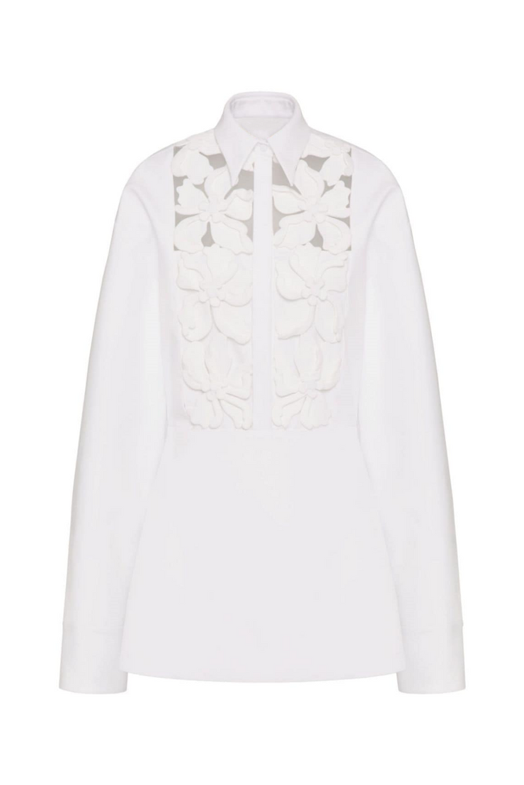 Juliete Floral Cutout Long Sleeves Shirtdress