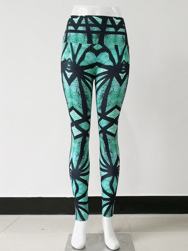 Sexy Geometric Printing High Waist Yoga Leggings