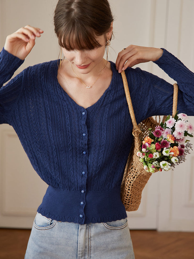 【Final Sale】Emma Cable Knit Cardigan