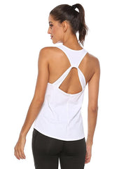 Loose Solid Color Back Hollow Sports Tanks