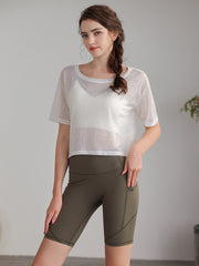 Loose Solid Color Round-Neck T-Shirts