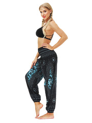 Leisure Digital Printing Wide-Leg Loose Yoga Bloomers