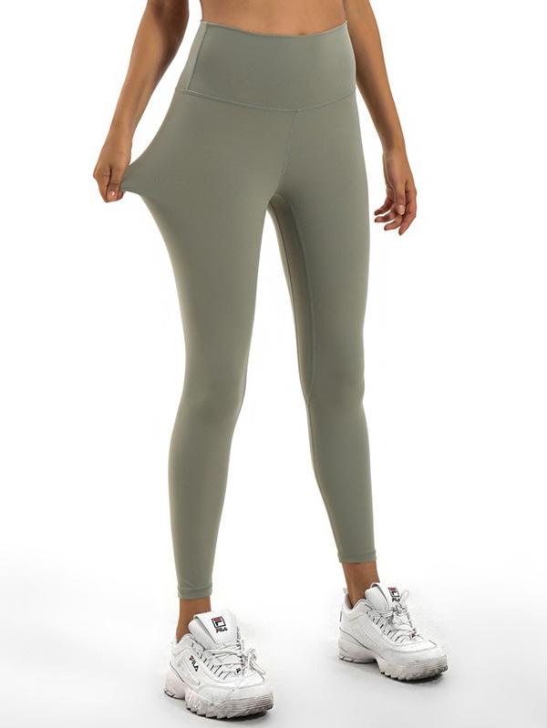 Wrap High-Waisted Solid Color Sports Leggings