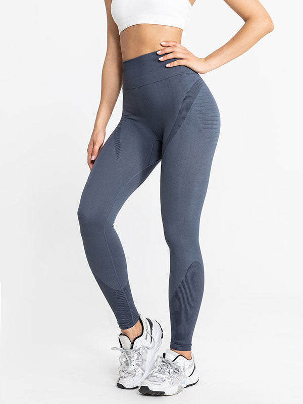 Skinny Wrap Yoga Bottoms High-Waisted Solid Color Leggings