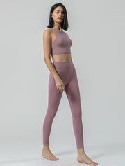 Breathable Solid Color High-Waisted Pockets Yoga Suits