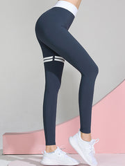 Fashionable Sweat Absorbing Fast Drying Sports Tight High Waist Hip  Leggings