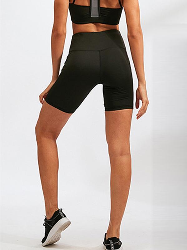 Wrap Sweat-Absorbent High-Waisted Sports Shorts