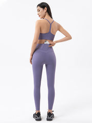 High-Waisted Pockets Solid Color Yoga Bottoms