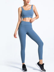 Solid Quick Dry Wrap Yoga Suits