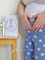 Maternity Printed Elastic Waistband  Casual Pants Bottoms