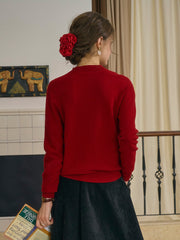 Kamari Mock Neck 100% Wool Slim Fit Knit Sweater