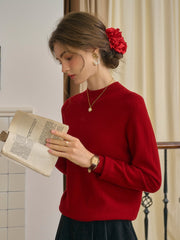 Kamari Mock Neck 100% Wool Slim Fit Knit Sweater