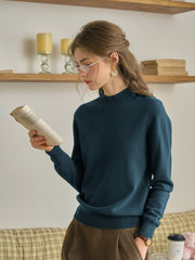 Kamari Mock Neck 100% Wool Slim Fit Knit Sweater