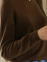 Kamari Mock Neck 100% Wool Slim Fit Knit Sweater