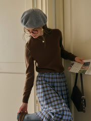 Kamari Mock Neck 100% Wool Slim Fit Knit Sweater