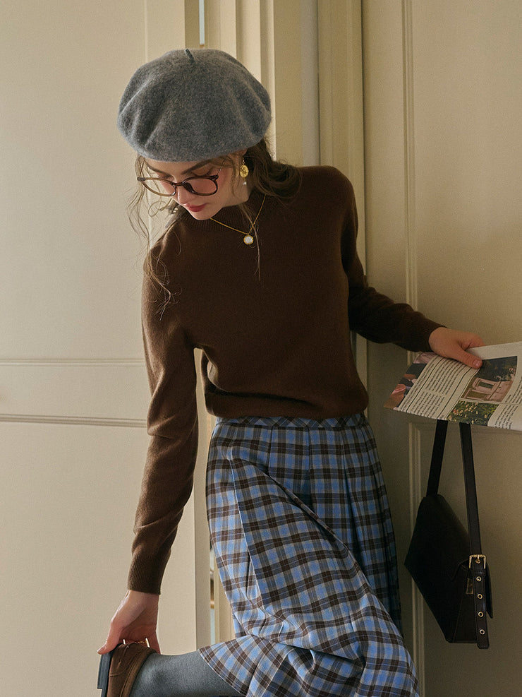 Kamari Mock Neck 100% Wool Slim Fit Knit Sweater