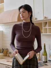 Annalise Mock Neck 100% Merino Wool Sweater