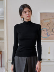 Annalise Mock Neck 100% Merino Wool Sweater