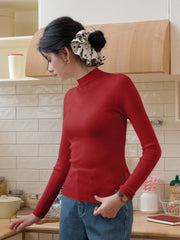 Annalise Mock Neck 100% Merino Wool Sweater