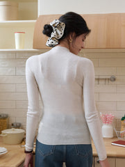 Annalise Mock Neck 100% Merino Wool Sweater