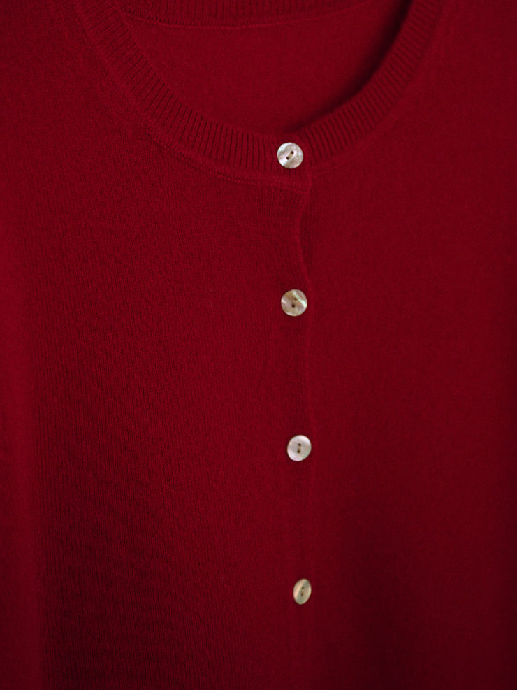 Dayana Round Neck 100% Wool Cardigan