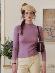 Amanda Ruffle Collar 100% Wool Sweater