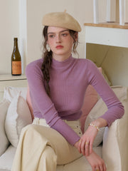 Amanda Ruffle Collar 100% Wool Sweater