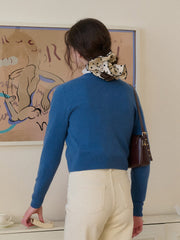 Dayana Round Neck 100% Wool Cardigan