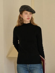 Abby Mock Neck Ribbed Sweater