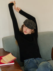 Abby Mock Neck Ribbed Sweater