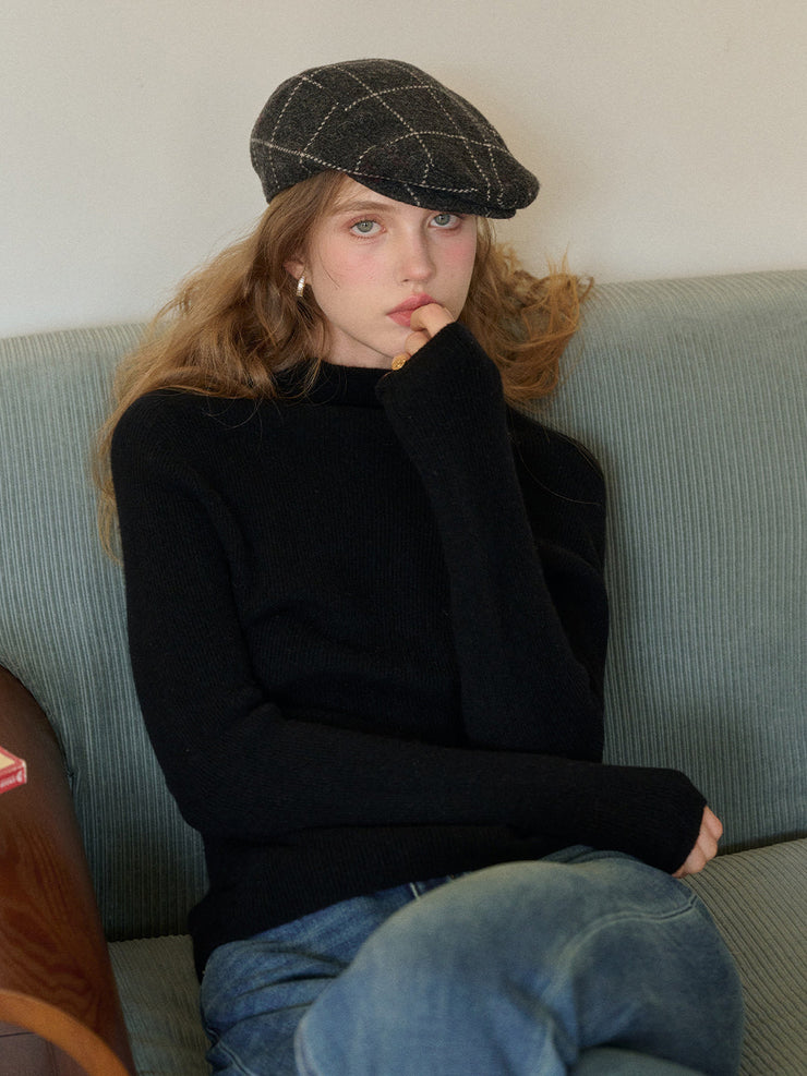 Abby Mock Neck Ribbed Sweater