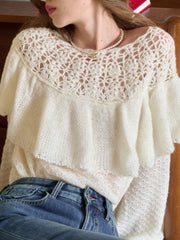 Gracelynn Round Neck Embroidery Sweater
