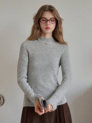 Abby Mock Neck Ribbed Sweater