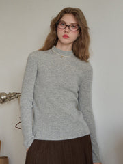 Abby Mock Neck Ribbed Sweater
