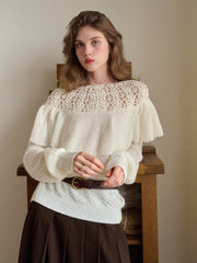 Gracelynn Round Neck Embroidery Sweater