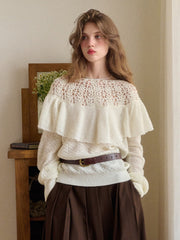 Gracelynn Round Neck Embroidery Sweater