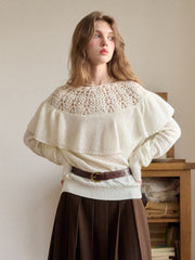 Gracelynn Round Neck Embroidery Sweater