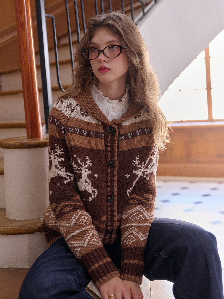 Shelby Shawl Collar Wool Cardigan