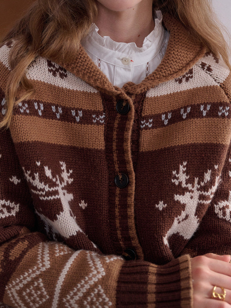 Shelby Shawl Collar Wool Cardigan