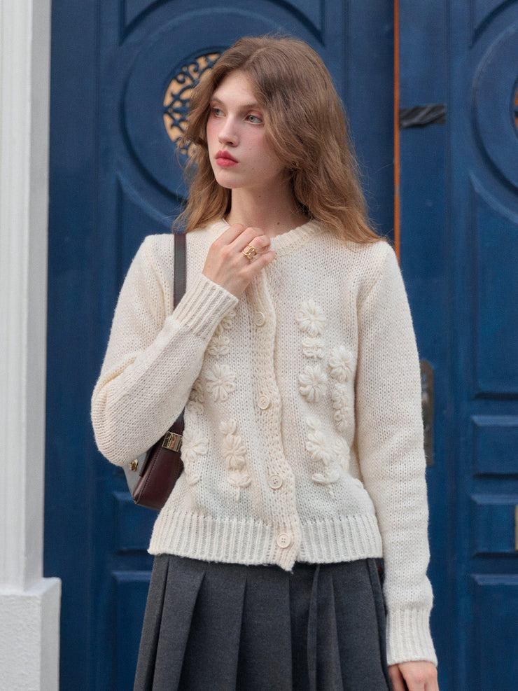 Armani Round Neck Crochet Sweater