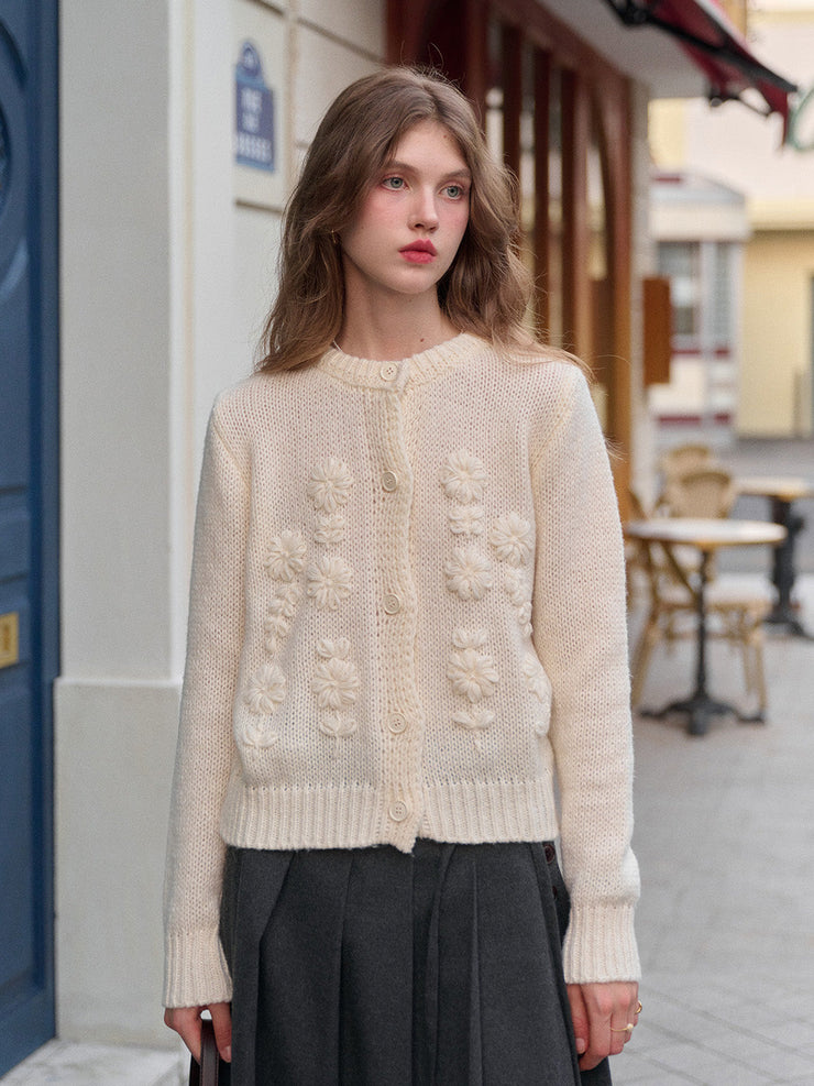 Armani Round Neck Crochet Sweater