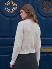 Armani Round Neck Crochet Sweater